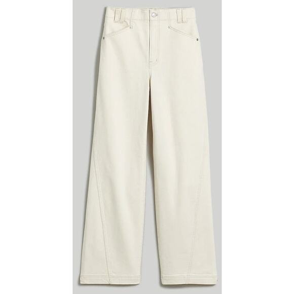 Madewell Perfect Vintage Wide Leg Snap Detail Canvas Wash Jeans US Womens 29 New - Picture 1 of 6